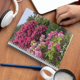 Cuaderno Hermoso rododendro rosa florece