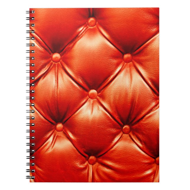 Cuaderno Hermoso sofá de cuero con botones (Frente)