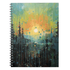 Cuaderno Hermoso Sunrise Over the Mountain Landscape