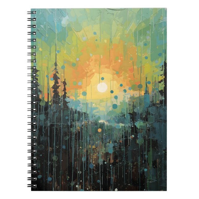 Cuaderno Hermoso Sunrise Over the Mountain Landscape (Frente)