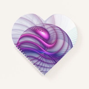 Cuaderno Hermoso Swing Moderno Resumen Arte Fractal Rosa