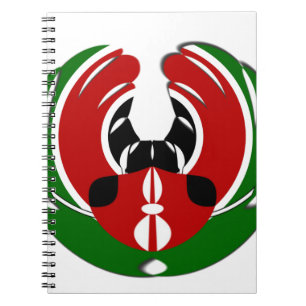 Cuaderno Hermoso tapiz keniano: mariposa de bandera keniana