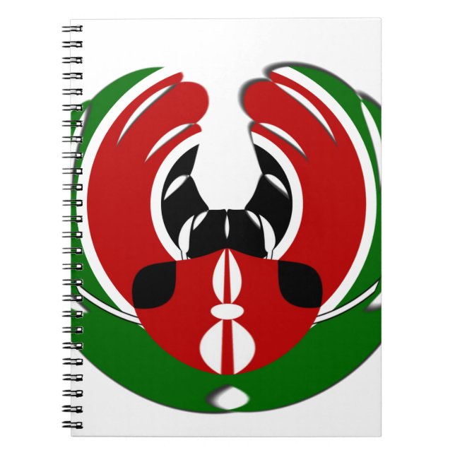 Cuaderno Hermoso tapiz keniano: mariposa de bandera keniana (Frente)