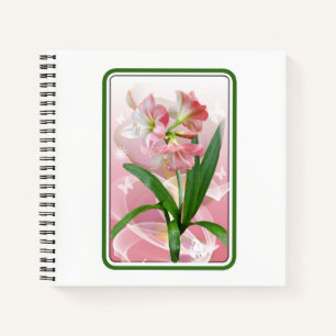 Cuaderno Hermoso tema floral Amaryllis