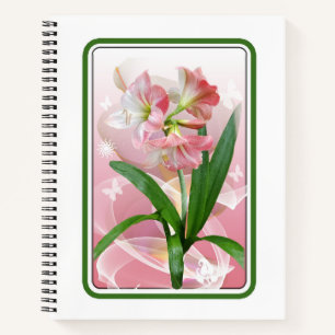 Cuaderno Hermoso tema floral Amaryllis