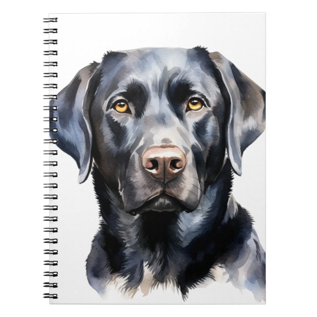CUADERNO HERMOSO TRABAJADOR NEGRO RETRIEVER PERRO (Frente)