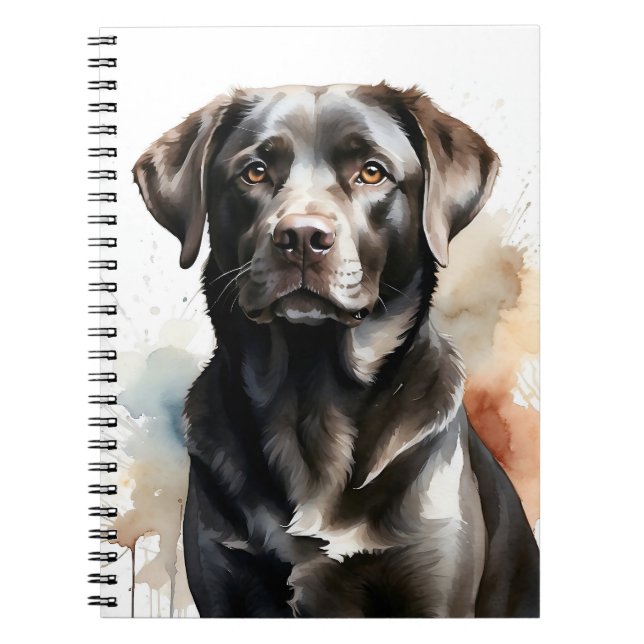 CUADERNO HERMOSO TRABAJADOR NEGRO RETRIEVER PERRO (Frente)