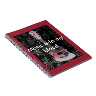 Cuaderno Hermoso y encantador genio africano de guitarra a