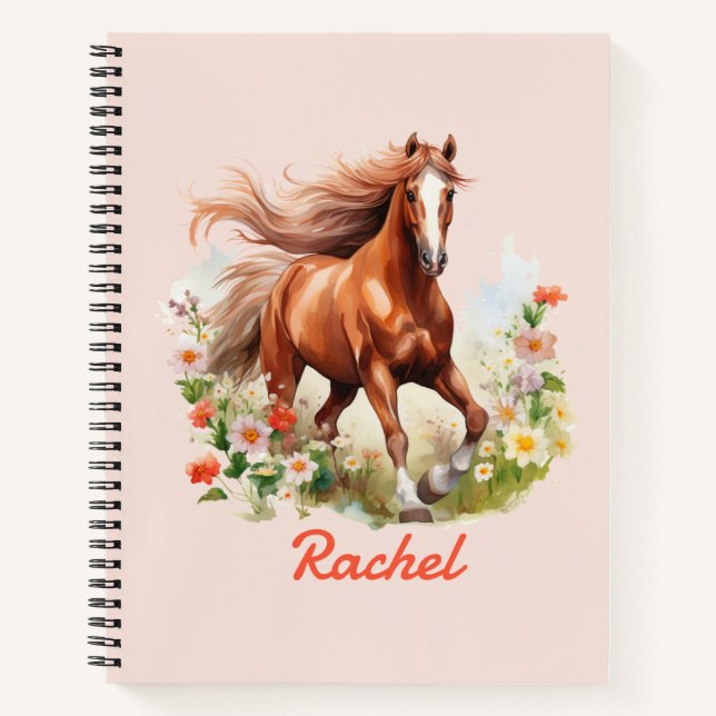 Cuaderno Hermosos caballos salvajes (Anverso)