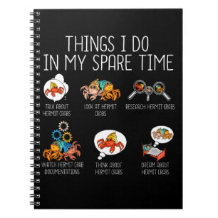 Cuaderno Herny Hermit Mascota de cangrejo dueño Hermit Crab