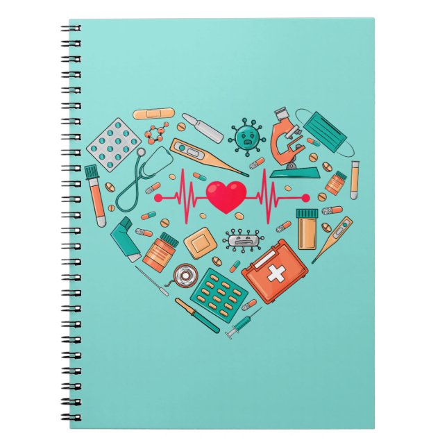 Cuaderno Herramienta Corazón de Enfermería de Enfermería (Frente)