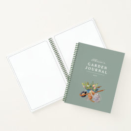 Cuaderno Herramientas de jardinería Acuarela Khaki Garden J