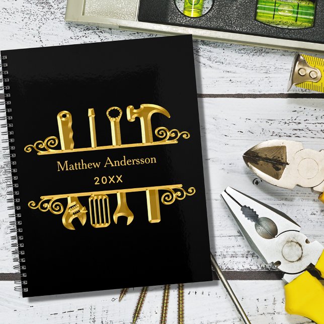 Cuaderno Herramientas de oro negro para el hogar reparan ne (Subido por el creador)