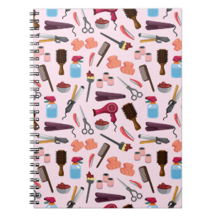 Cuaderno Herramientas De Peluquería, Patrón De Diseño Sin M