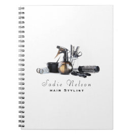 Cuaderno Herramientas de salón de belleza de estilista de c