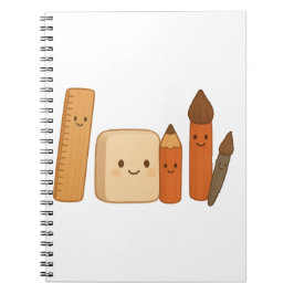 Cuaderno Herramientas escolares encantadoras - Transparente