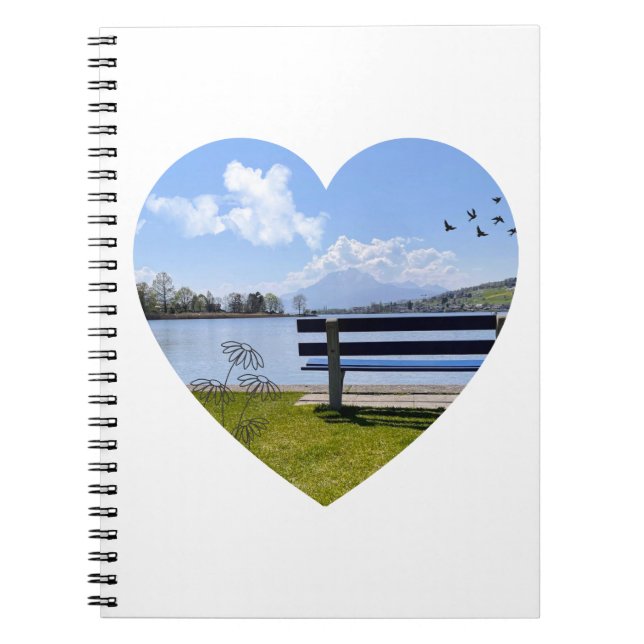 Cuaderno Herzblick – Notizblock mit Naturmotiv (Frente)