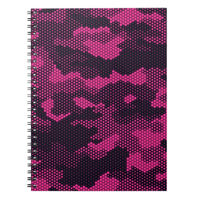Cuaderno Hexagonal de camuflaje, fondo de textura militar (Frente)