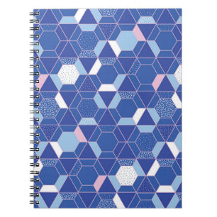 Cuaderno Hexagones, triángulos: patrón abstracto geométrico