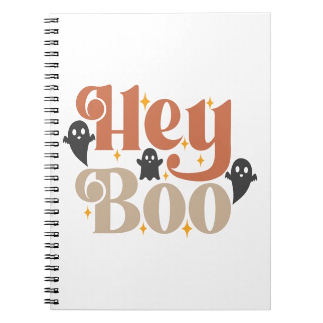 Cuaderno Hey Boo Boho Halloween Hey Boo Ghost (Frente)