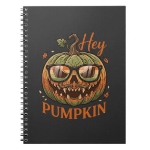 Cuaderno Hey Calabaza Gafas de Jack Lantern de Halloween Bi