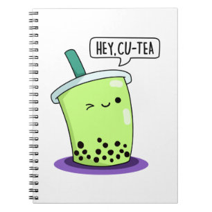 Cuaderno Hey Cu-Tea Funny Boba Tea Pun