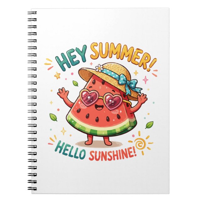 Cuaderno Hey Summer Hola Sol Sandía (Frente)