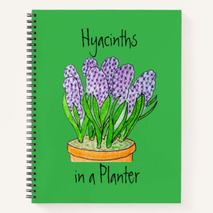 Cuaderno Hiacintos púrpura a en Plantador