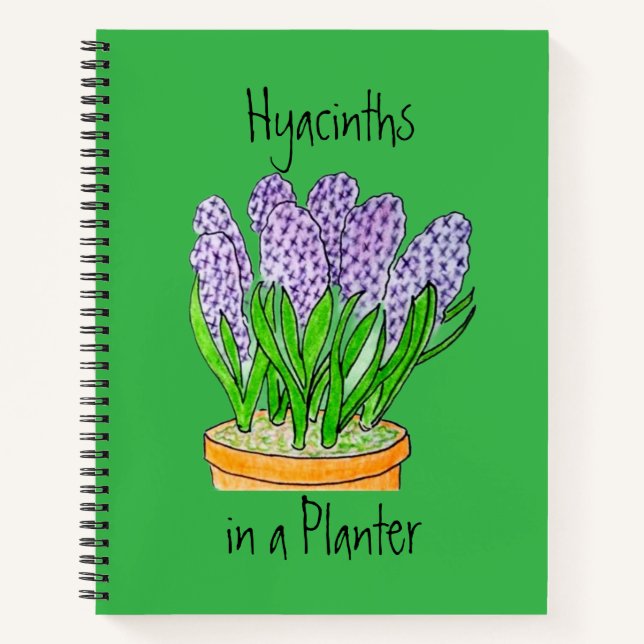 Cuaderno Hiacintos púrpura a en Plantador (Anverso)