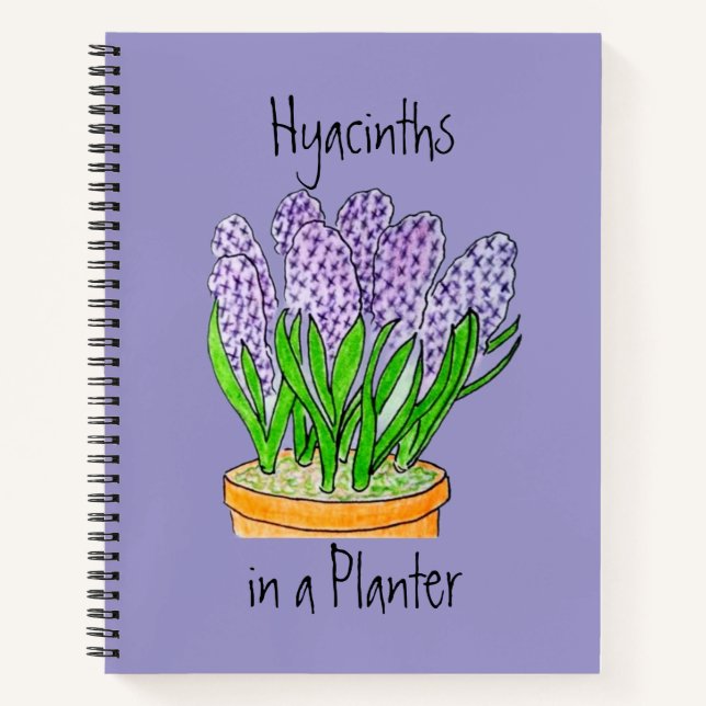Cuaderno Hiacintos púrpura en un plantador (Anverso)