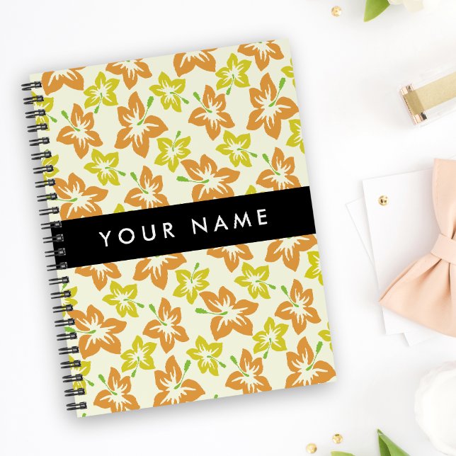Cuaderno Hibisco Amarillo, Hibisco Naranja, Tu Nombre (Subido por el creador)