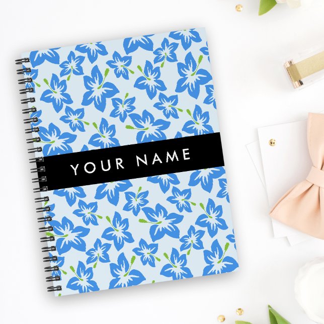 Cuaderno Hibisco Azul, Flores Azules, Tu Nombre (Subido por el creador)