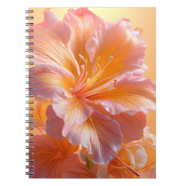 Cuaderno Hibisco Floral Melocotón Vibrante