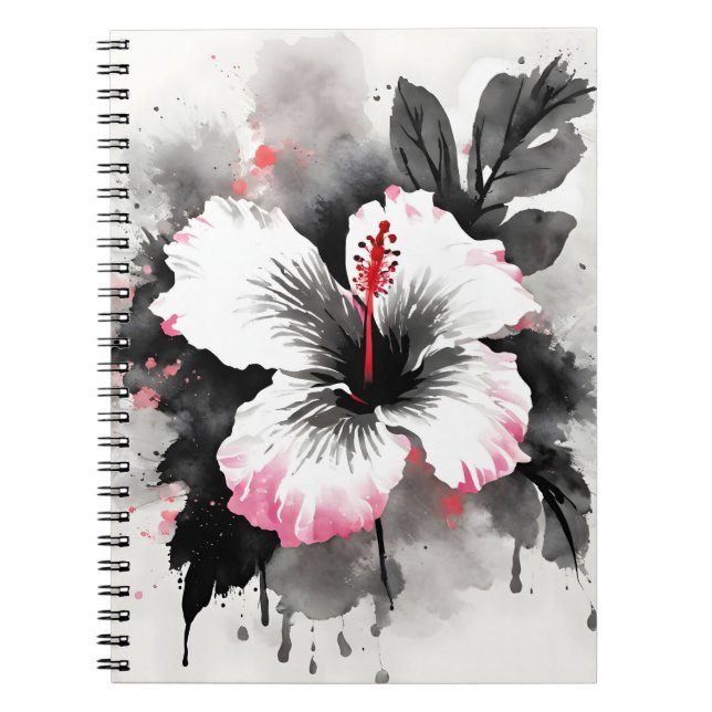 Cuaderno Hibisco - Flores de acuarela (Frente)