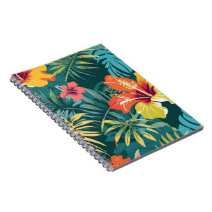 Cuaderno Hibisco Tropical y Hojas de Palma