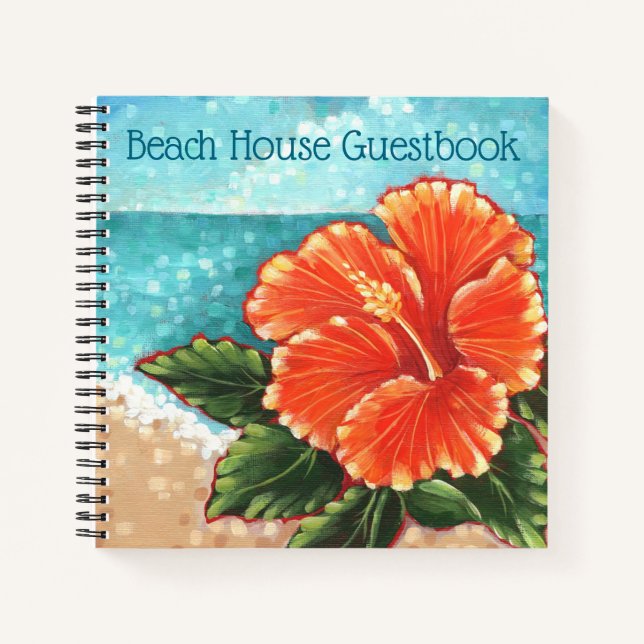 Cuaderno "Hibiscus by the Beach" Personalizado Notebook/Gue (Anverso)