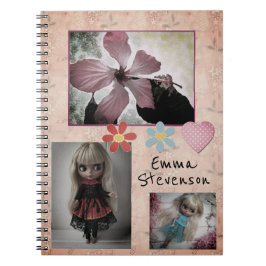Cuaderno Hibiscus flor tropical rosa verano exótico floral