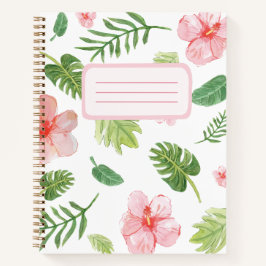 Cuaderno Hibiscus floral tropical