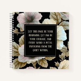 Cuaderno Hibiscus Inspirador floral gótica