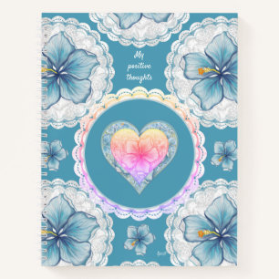 Cuaderno Hibiscus & lace TURQUOISE