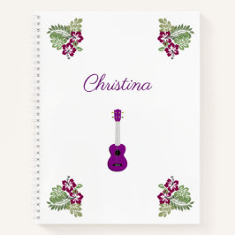 Cuaderno Hibiscus Purple Hawaii flor música ucraniana