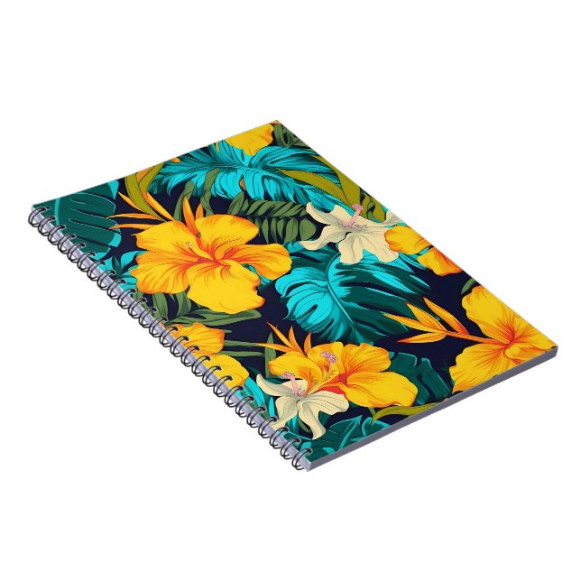 Cuaderno Hibiscus Sunshine - Equipo portátil tropical (Lado Derecho)