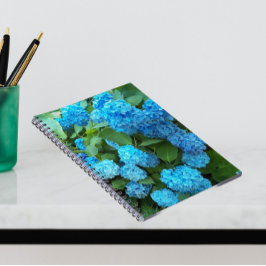 Cuaderno Hidrangea azul florecimiento floral