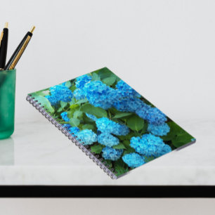 Cuaderno Hidrangea azul florecimiento floral