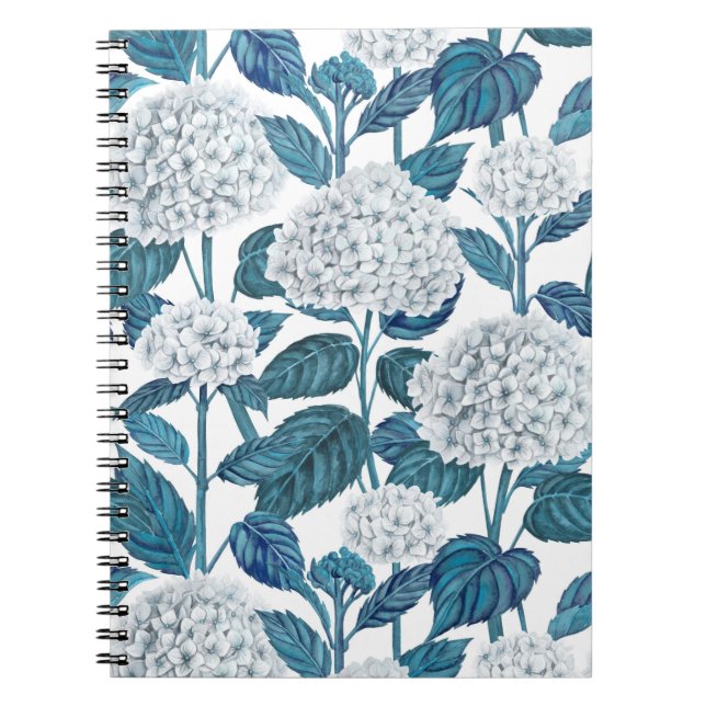 Cuaderno Hidrangea blanca acuarela (Frente)