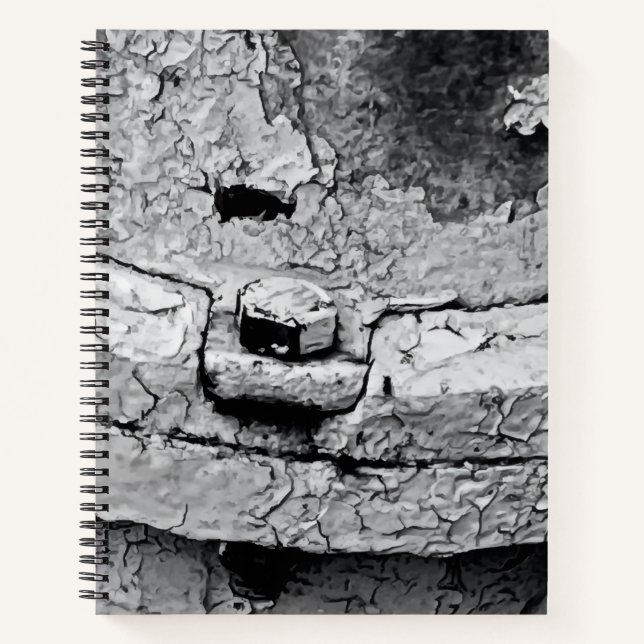 Cuaderno Hidrante de Fuego Viejo y Oxidado Fotografía de Ce (Anverso)