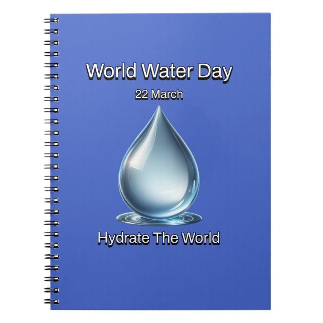 Cuaderno Hidrate el mundo. Día Mundial del Agua. (Frente)