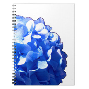 Cuaderno Hidrenajes azules florales de cobalto elegantes az