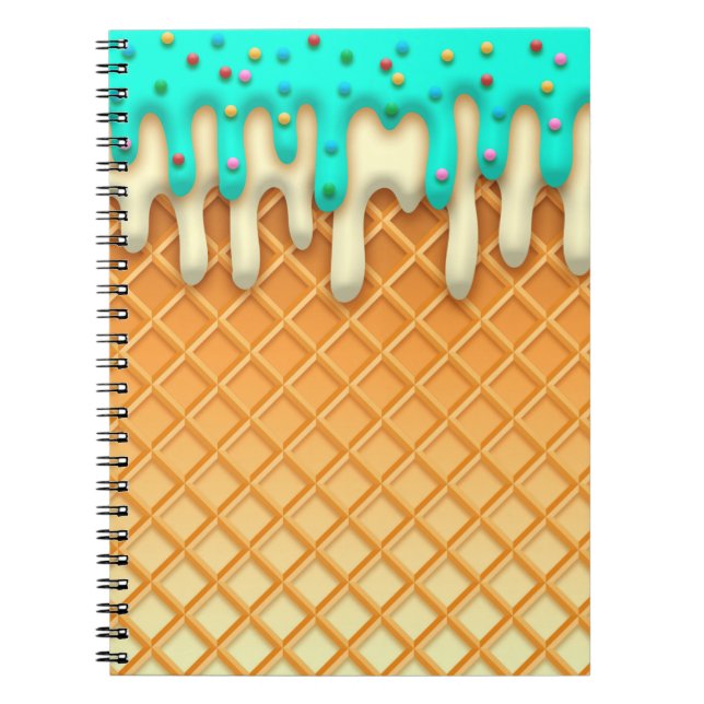 Cuaderno Hielo Crema Drin Lata De Pata De Guiso Con Rocios (Frente)