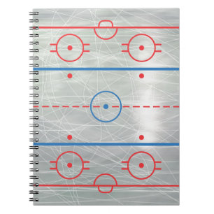 Cuaderno Hielo de la pista del hockey